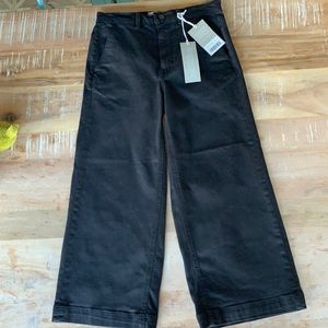 Everlane Wide Leg Crop Pant Black Size 6 NWT